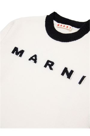 maglione in lana bianco MARNI KIDS | M00993M00ML0M111